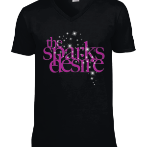 'The Spark's Desire' mens V neck t‑shirt